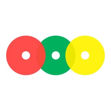 Accuform Accuform Gauge Marking Decal, 2.5in, 12/Sheet, Red GML103RD